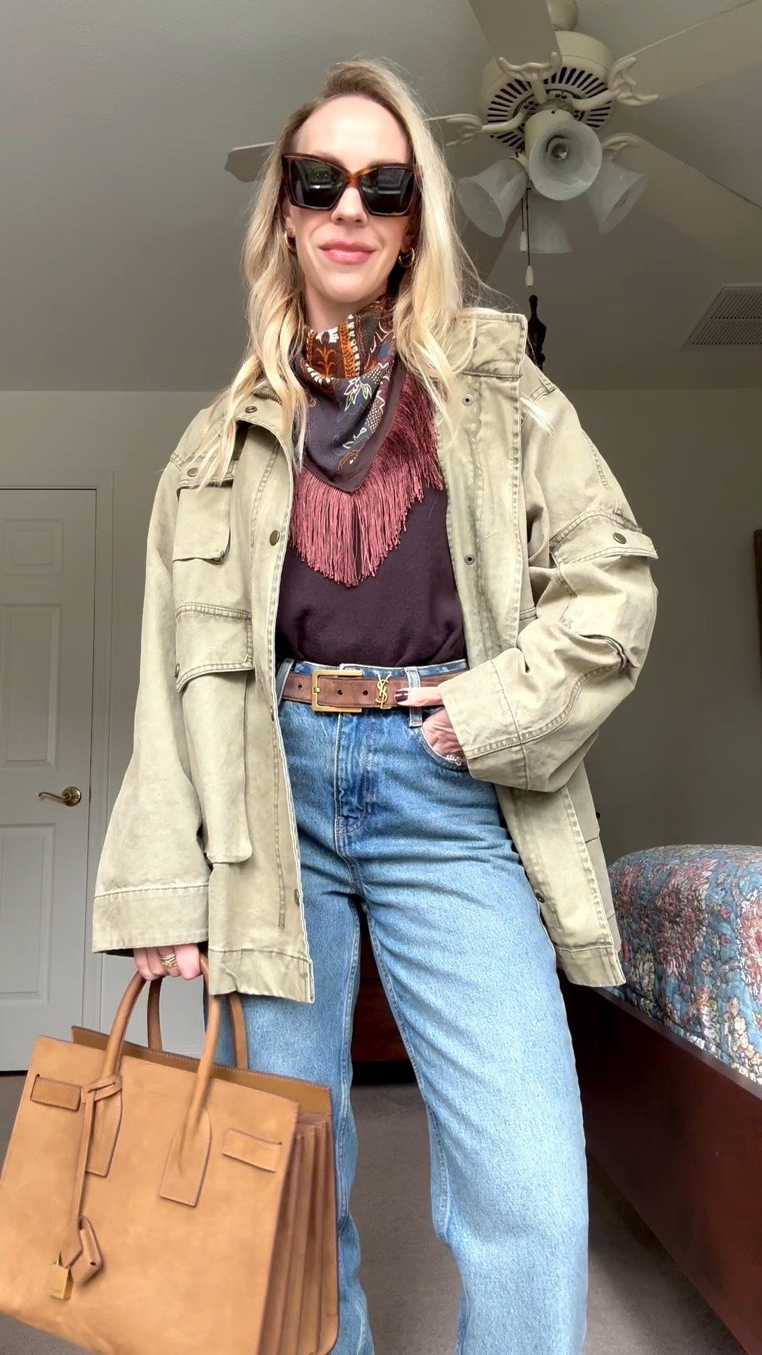 Utility jacket outfit, @Zara fringe paisley scarf, western style fall outfits over 40

#LTKSeasonal #LTKOver40 #LTKSaleAlert
