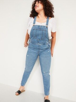 O.G. Workwear Straight Medium-Wash Ripped Jean Overalls for Women | Old Navy (US)