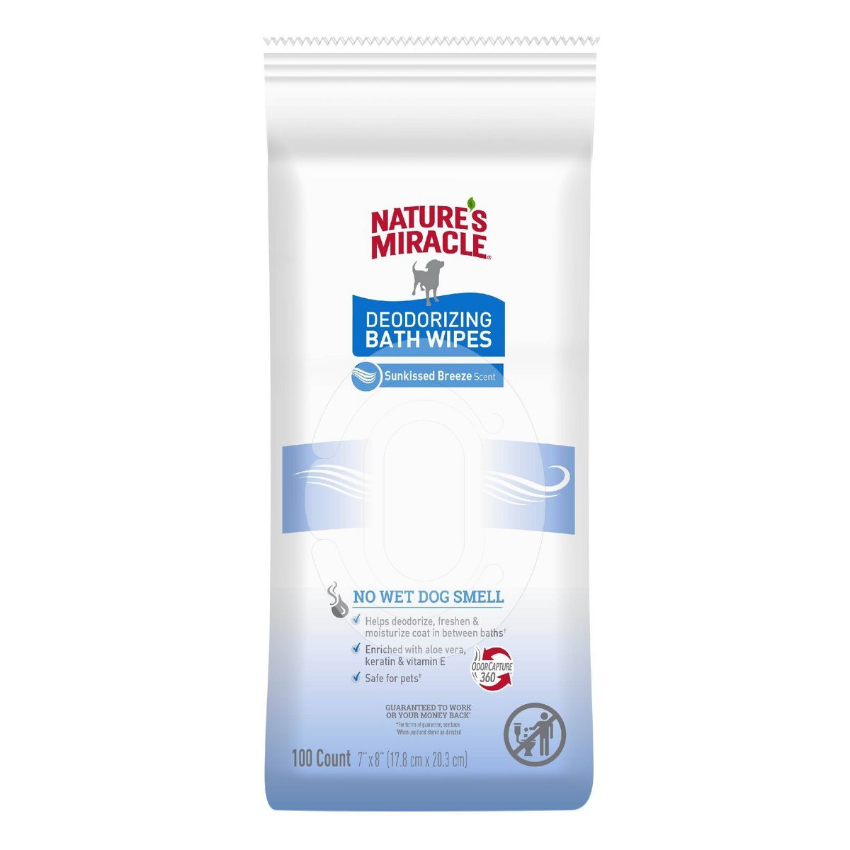 Nature's Miracle Sunkissed Breeze Deodorizing Bath Dog Wipes - 100ct | Target