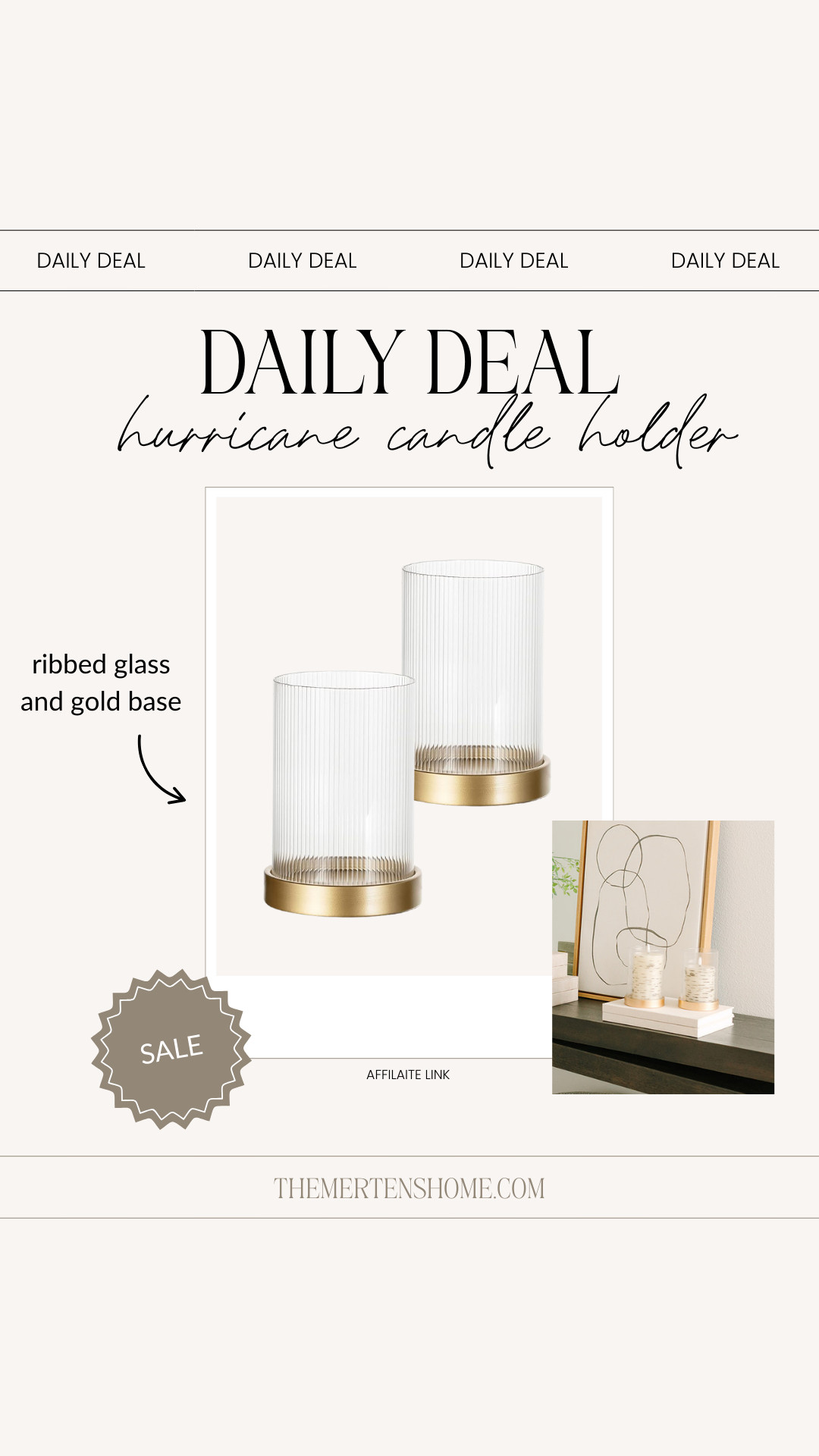My hurricane candle holders are on sale 🤍 I keep them out year-round because they’re so versatile and add the prettiest warm glow anywhere you style them. Love them on my coffee table or on my console with birch candles and decorative books. 

 #LTKHome