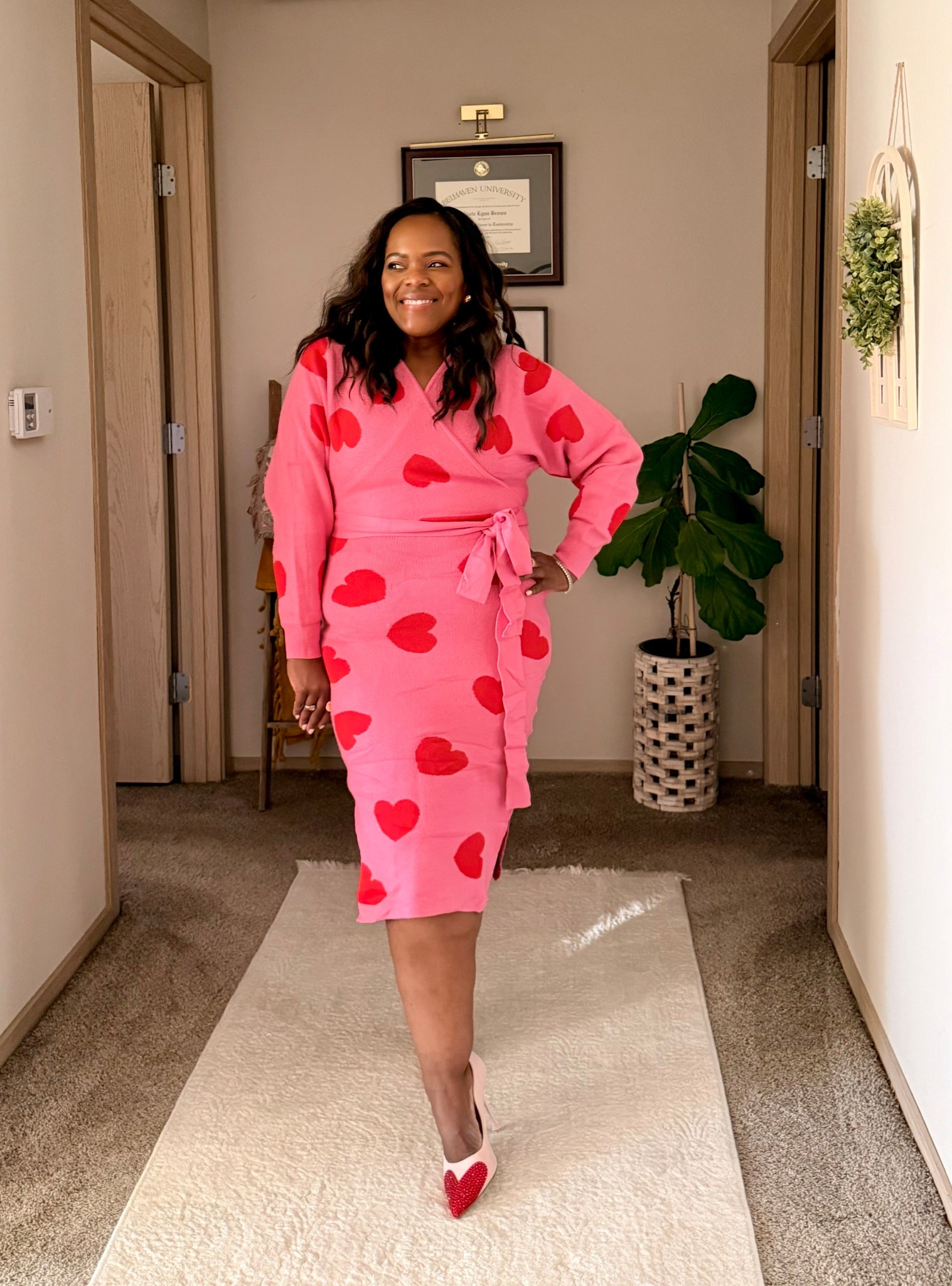 Heart print sweater knit wrap dress from Amazon! 

#LTKootd #LTKgrwm #LTKValentine