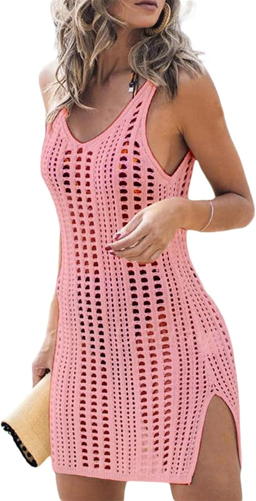 Pcunitly Women Crochet Cover Up Beach Swimsuit Coverups | Amazon (US)