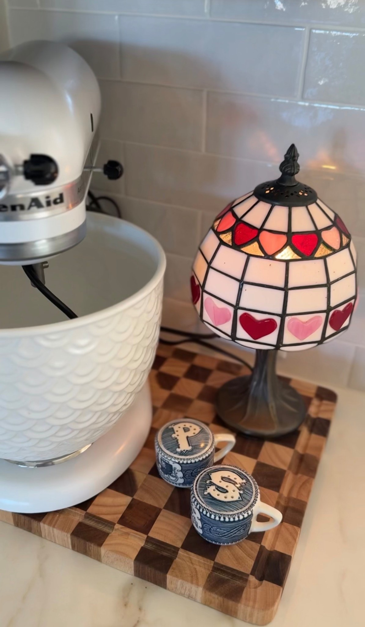 Got a few questions on this cutting board and mixer bowl! Linking them here! Lamp and Salt/Pepper shakers were thrifted! 

#LTKFindsUnder50 #LTKHome #LTKFindsUnder100