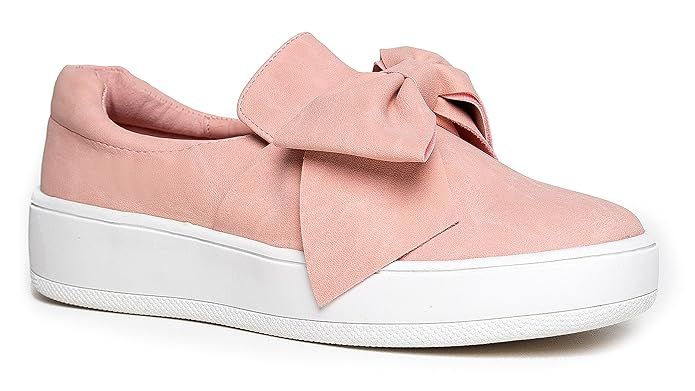 J. Adams Bow Platform Slip On – Trendy Flatform Shoes - Comfortable Closed Toe Sneakers – Wal... | Amazon (US)