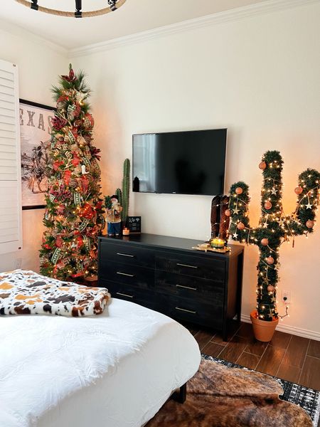 Christmas decor. Christmas home. Cowboy Christmas. Guest room. Bedroom furniture 

#LTKHoliday #LTKhome