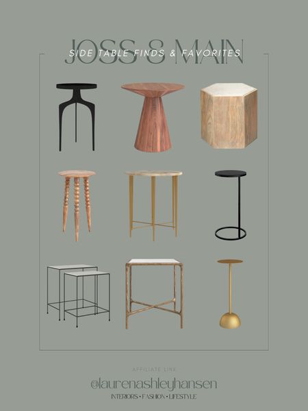 Joss & Main side tables! When adding side tables to any room I always look for pieces with unique features or beautiful silhouettes! I love the variation of glass, metal, iron, wood, and marble amongst these. I have a few of these too and love! 

#LTKstyletip #LTKhome