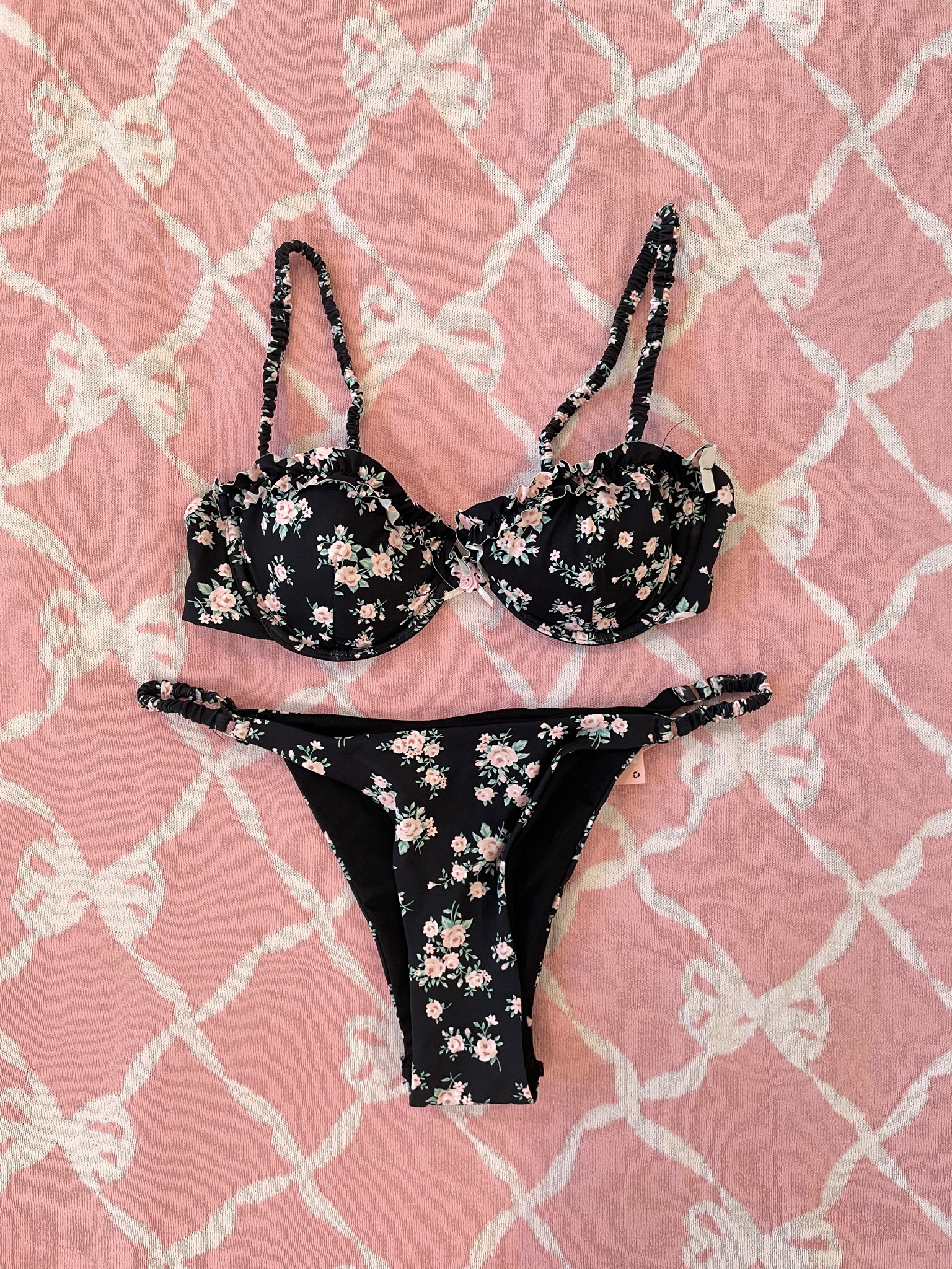 Girly swim suit, floral swim suit, coquette swim suit, floral bikini, girly summer essentials, for love and lemons dupe, LoveShackFancy dupe

#LTKSwim #LTKSaleAlert #LTKSeasonal