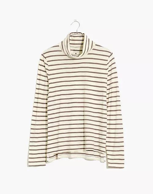 Whisper Cotton Turtleneck in Esme Stripe | Madewell