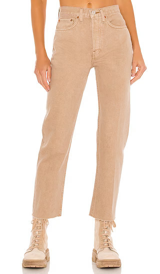 Originals 70s Stove Pipe in Washed Khaki | Revolve Clothing (Global)