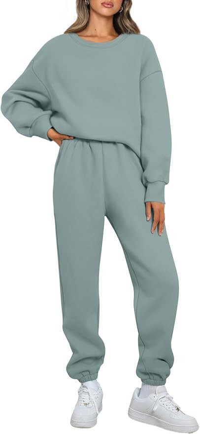 AUTOMET Womens 2 Piece Outfits Sweatsuit Oversized Sweatshirt Lounge Sets Baggy Sweatpants Fall F... | Amazon (US)