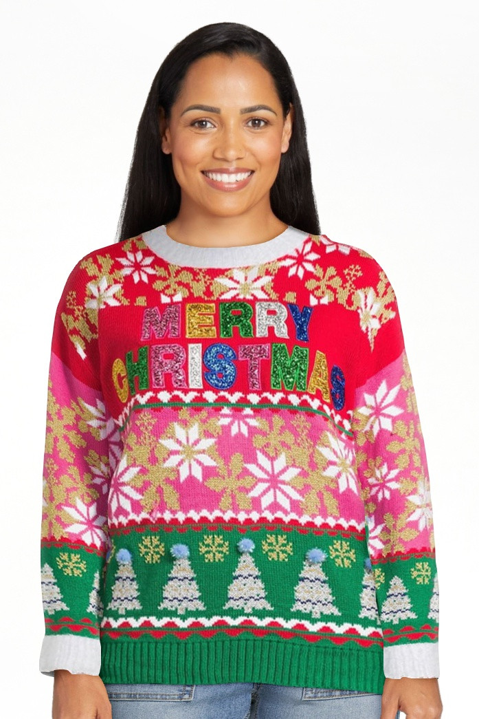 Holiday Time Women's Ugly Christmas Sweater, Sizes S-3X | Walmart (US)