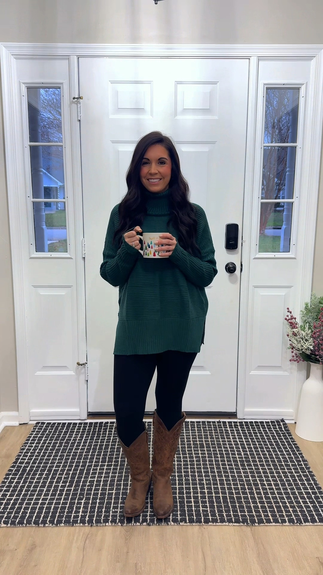 Monday work wear ❄️ staying warm in this chilly weather! 
Sweater: small
Leggings: small
Boots: old but linked similar! 

#LTKPetite #LTKHoliday #LTKWorkwear