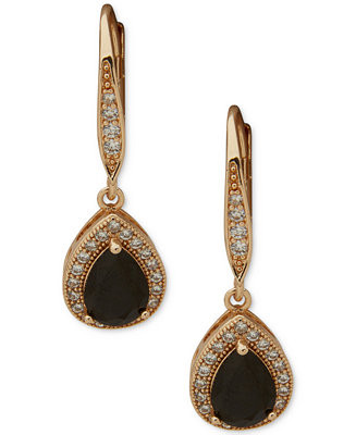 Cubic Zirconia Gold-Tone Pear Drop Earrings | Macy's
