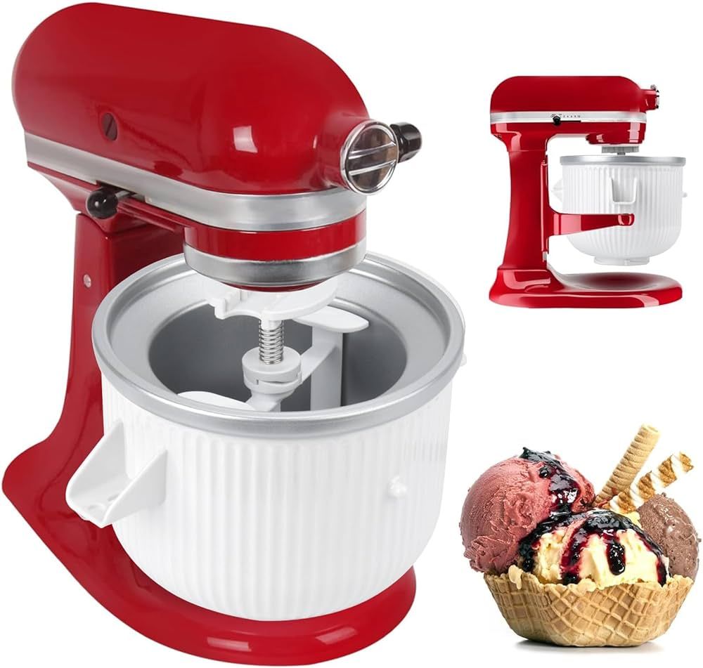 Ice Cream Maker Attachment for Kitchenaid Stand Mixer,2-Quart Frozen Yogurt - Ice Cream & Sorbet ... | Amazon (US)