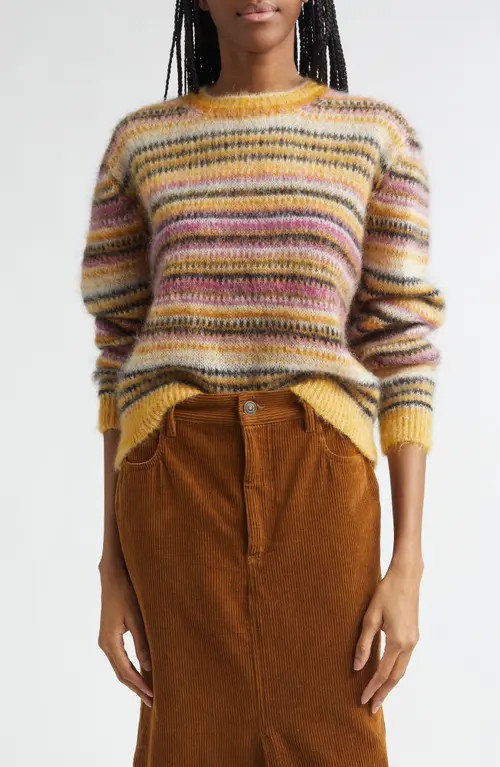 Isabel Marant Étoile Morine Mohair Blend Sweater in Mustard at Nordstrom, Size 36 | Nordstrom