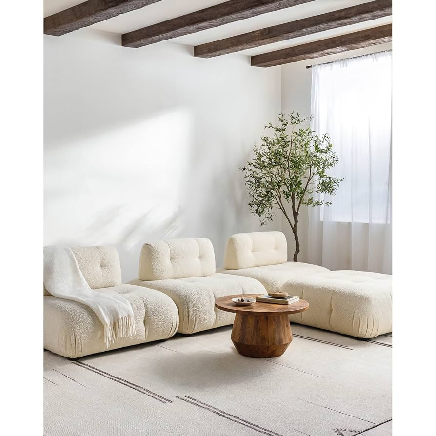 Livabliss x Becki Owens Rivi Moroccan Area Rug , 6'7" x 9', Cream/Charcoal | Amazon (US)