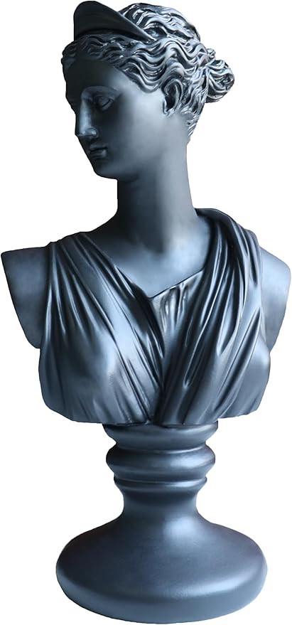 11.5inch Greek Diana Bust Sculpture , Vintage Simple Art,Symbol Of Good Luck And Wisdom,Decoratio... | Amazon (US)