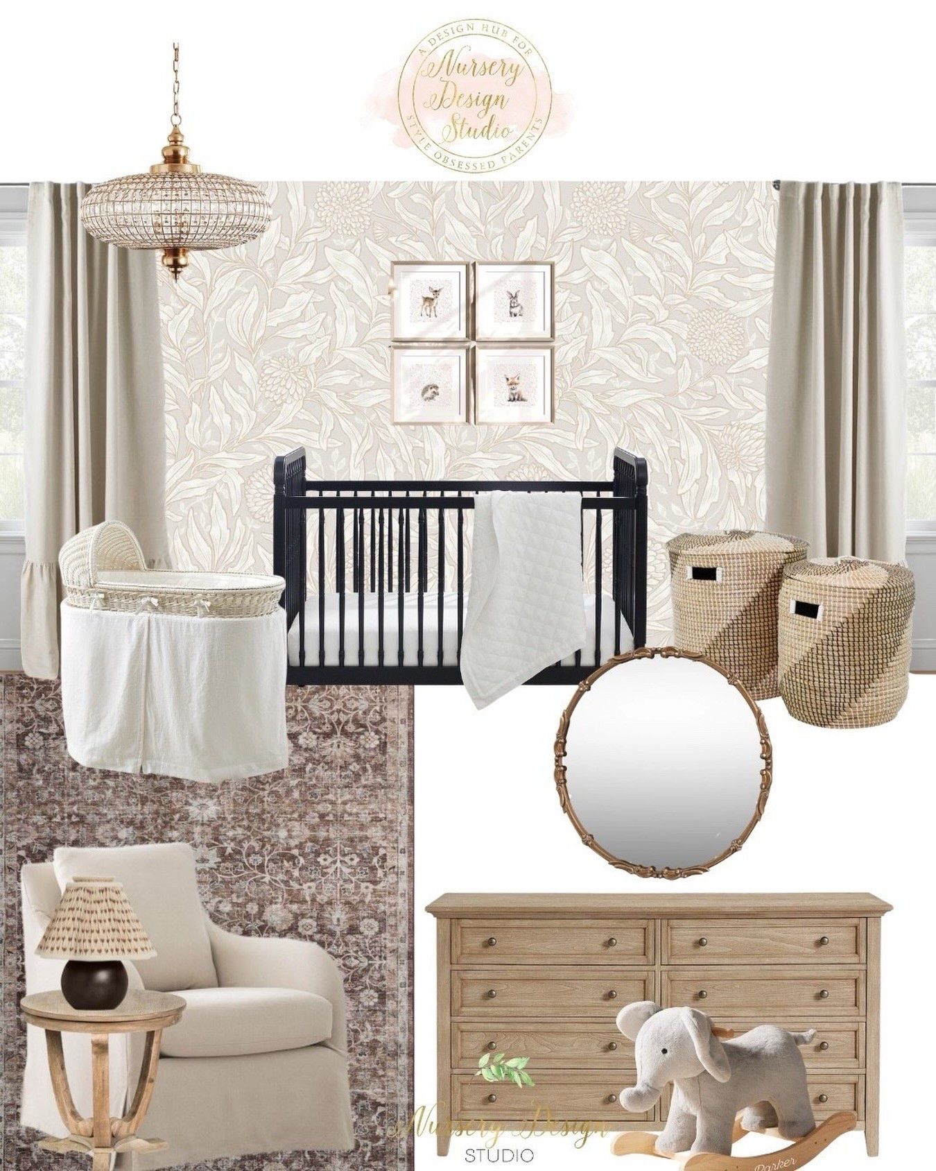 Warm neutrals, vintage layers, and a touch of sparkle—this nursery is timeless in every way.

#LTKmomlife #LTKSaleAlert #LTKHome