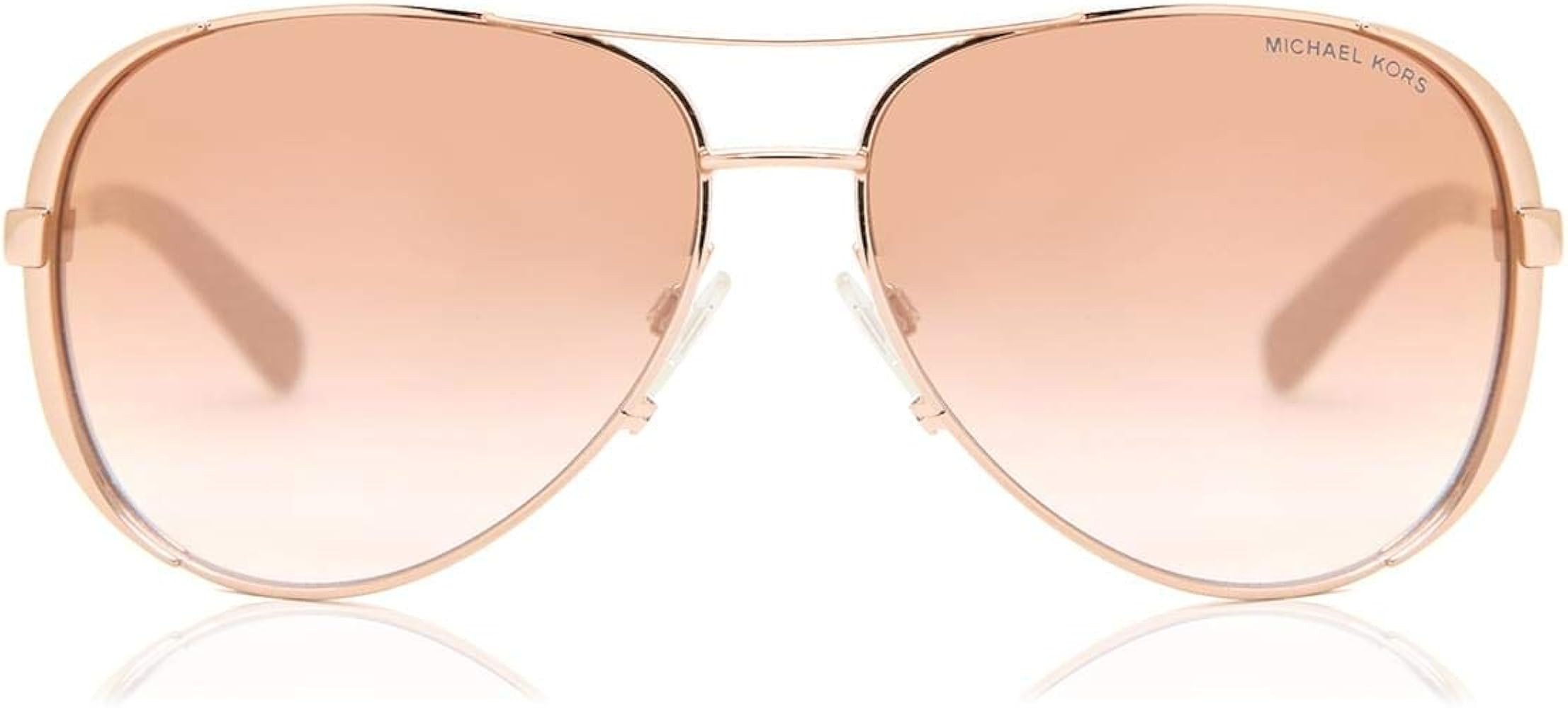 Michael Kors Sunglasses Gold Frame, Pink Lenses, 59MM | Amazon (US)
