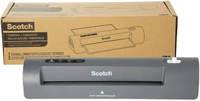Scotch TL901X Thermal Laminator, 1 Laminating Machine, Gray, Laminate Photos, Holiday Decor and G... | Amazon (US)