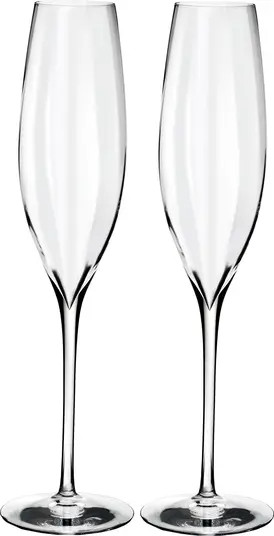 Elegance Optic Classic Set of 2 Lead Crystal Champagne Flutes | Nordstrom