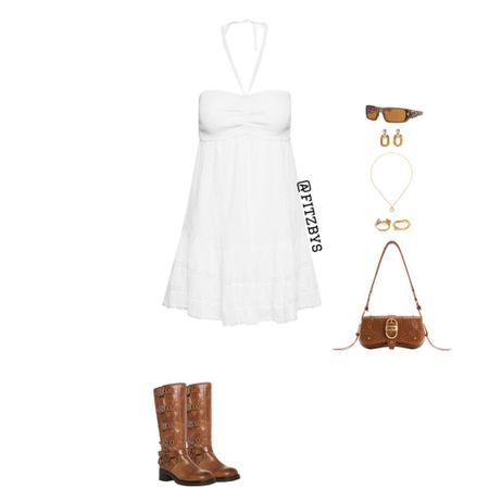 White dress brown boots outfit 
Dress from aritzia linked similar 
White mini dress, white dress, mini dress, little white dress, mini dress, gold jewelry, brown sunglasses ,white dress outfit, dress outfit, brown buckle boots, brown leather boots, boots summer outfit, spring outfit, everyday outfit, white and brown outfit, little white dress outfit, #virtualstylist #outfitideas #outfitinspo #trendyoutfits #fashion #minidress #shortdress #whitedress #whitedress #summeroutfit #springoutfit #trendysneakers #summerclothes #allwhiteoutfit #whiteoutfit #brownandwhiteoutfit 

#LTKFind #LTKSeasonal #LTKstyletip