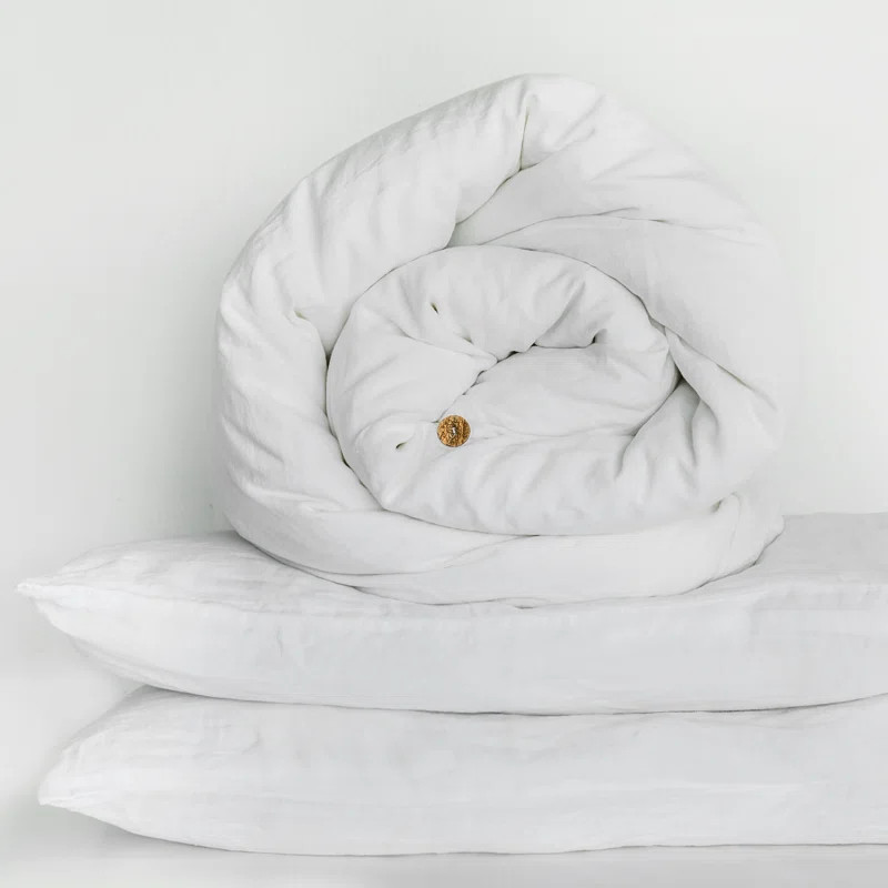 Beflax Linen Classic Linen Bedding Linen 3 Piece Duvet Cover Set | Wayfair | Wayfair North America