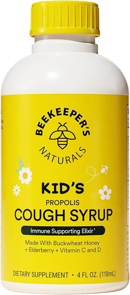 Beekeeper's Naturals Propolis Honey Cough Syrup Daytime for Kids Immune Support with Elderberry, ... | Amazon (US)