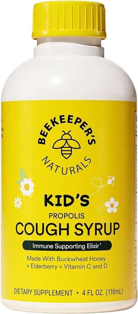 Beekeeper's Naturals Propolis Honey Cough Syrup Daytime for Kids Immune Support with Elderberry, ... | Amazon (US)