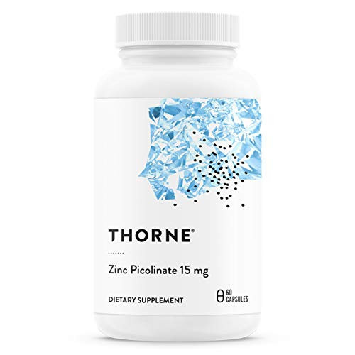 THORNE - Zinc Picolinate 15mg - Highly Absorbable Zinc Supplement - Supports Wellness, Immune System, Eye, Skin, and Reproductive Health* - Gluten-Free, Soy-Free, Dairy-Free - 60 Capsules | Amazon (US)