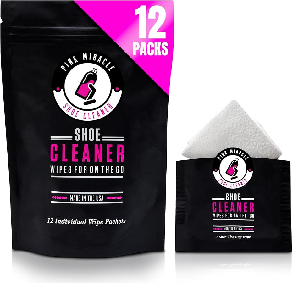 Pink Miracle Shoe Cleaner Quick Wipes for Dirt, Scuffs and Grime Clean Up | Amazon (US)