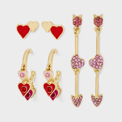 SUGARFIX By BaubleBar Curated by Cupid Earring Set - Red | Target