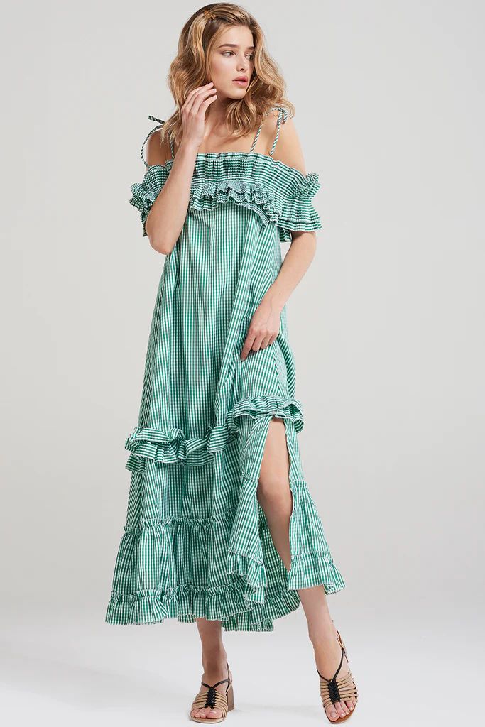 Eva Holiday Long Dress-Green | Storets (Global)