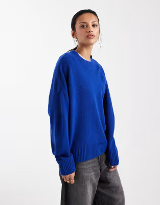 Vero Moda soft o-neck sweater in surf blue | ASOS (Global)
