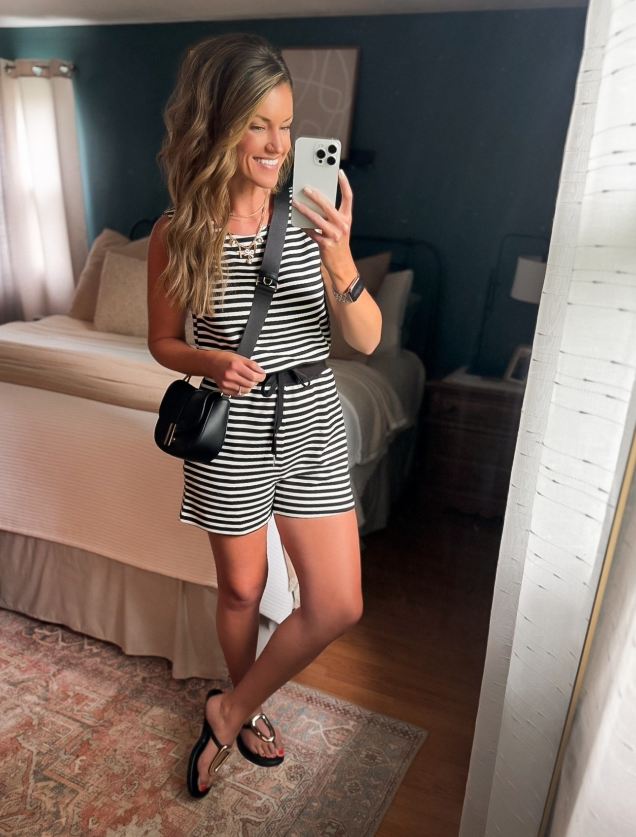 Styling this new Amazon romper. Can never go wrong with a classic 🖤🤍 look. 
Wearing medium  

#LTKSummerEdit #LTKStyleTip #LTKSeasonal