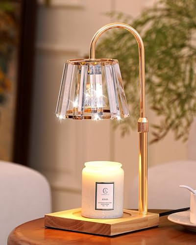 Candle Warmer Lamp with Timer, Candle Lamp Warmer with Dimmer & Height Adjustable, Crystal Lamp Candle Warmer for Jar Candles, Dimmable Candle Warmer Lamp with 3 Bulbs, House Warming Decor Gifts | Amazon (US)
