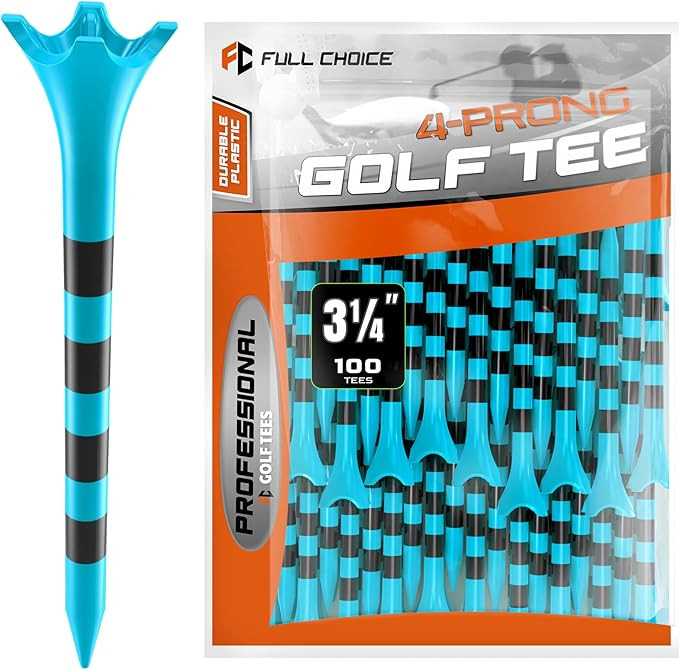 Professional Plastic Golf Tees 100 Pack (3-1/4" or 2-3/4"), Enhanced Durability & Stability, Engi... | Amazon (US)