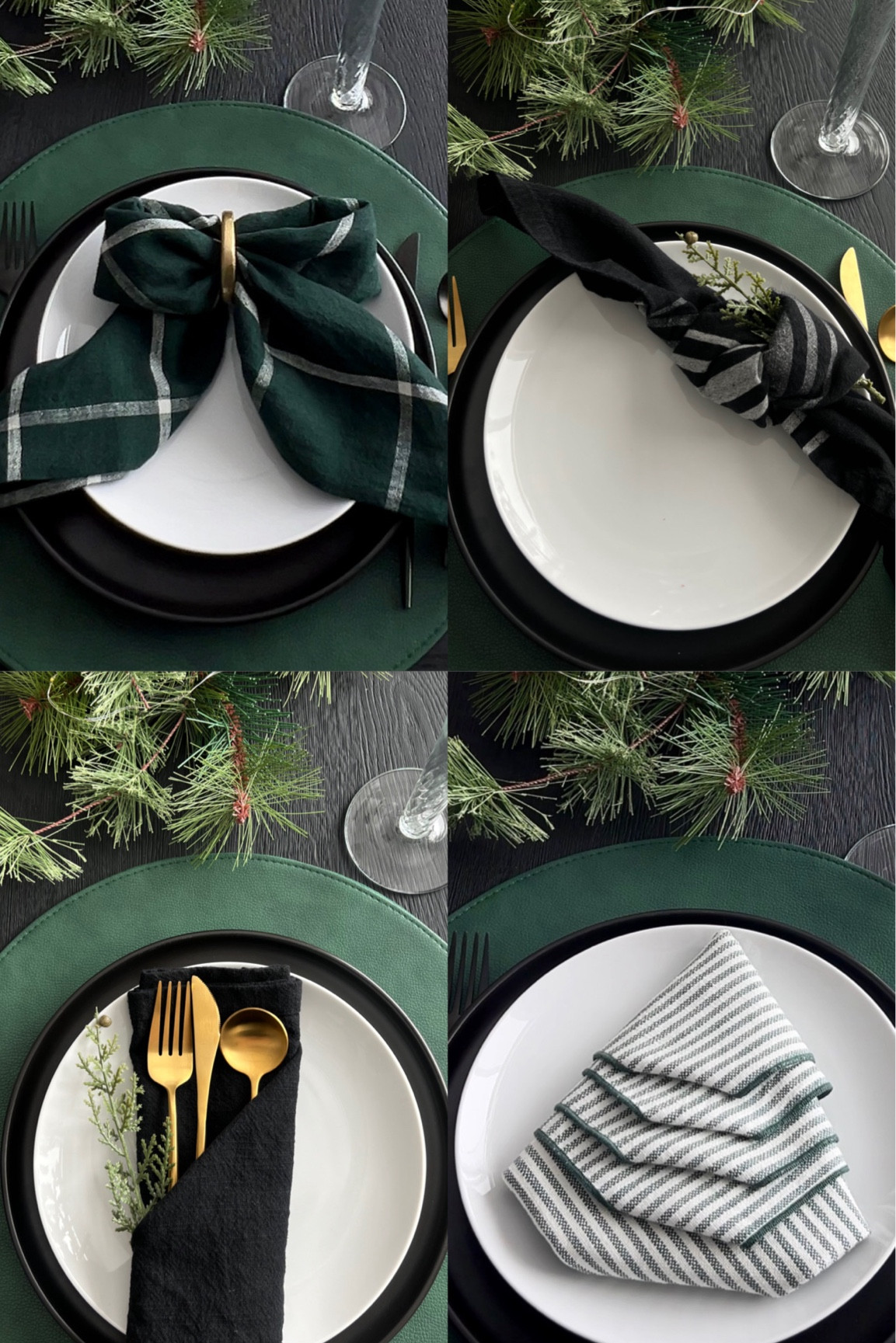 Dress up your every day dishes for a beautiful holiday table! The secret is a pretty napkin folded in a creative way!

#LTKSeasonal #LTKHoliday #LTKhome