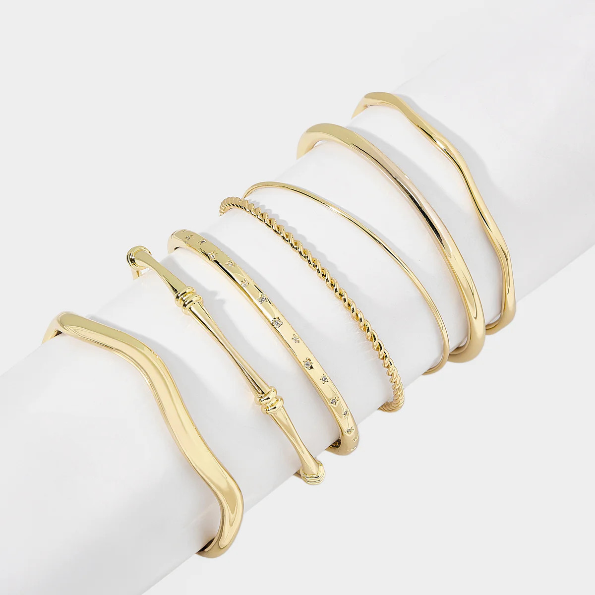 Gold Bangle Stack | Allie + Bess