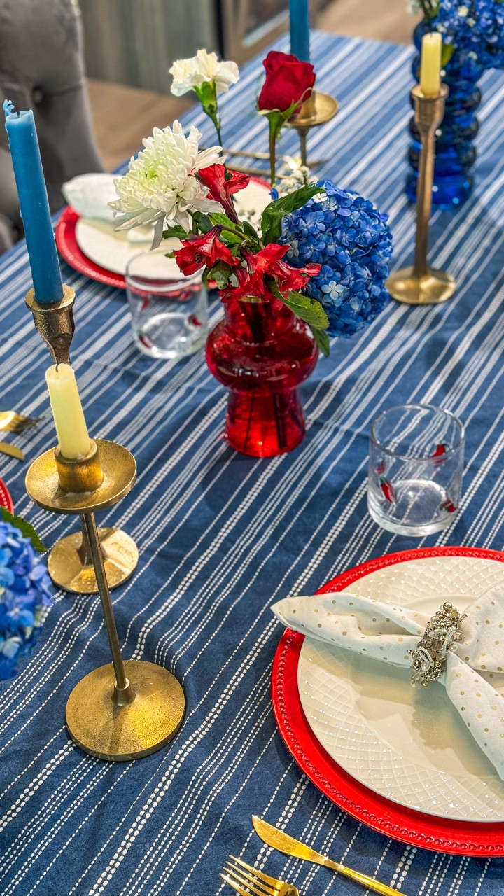 I created a quick and easy 4th of July themed tablescape for last night’s dinner ❤️🤍💙



#LTKHome