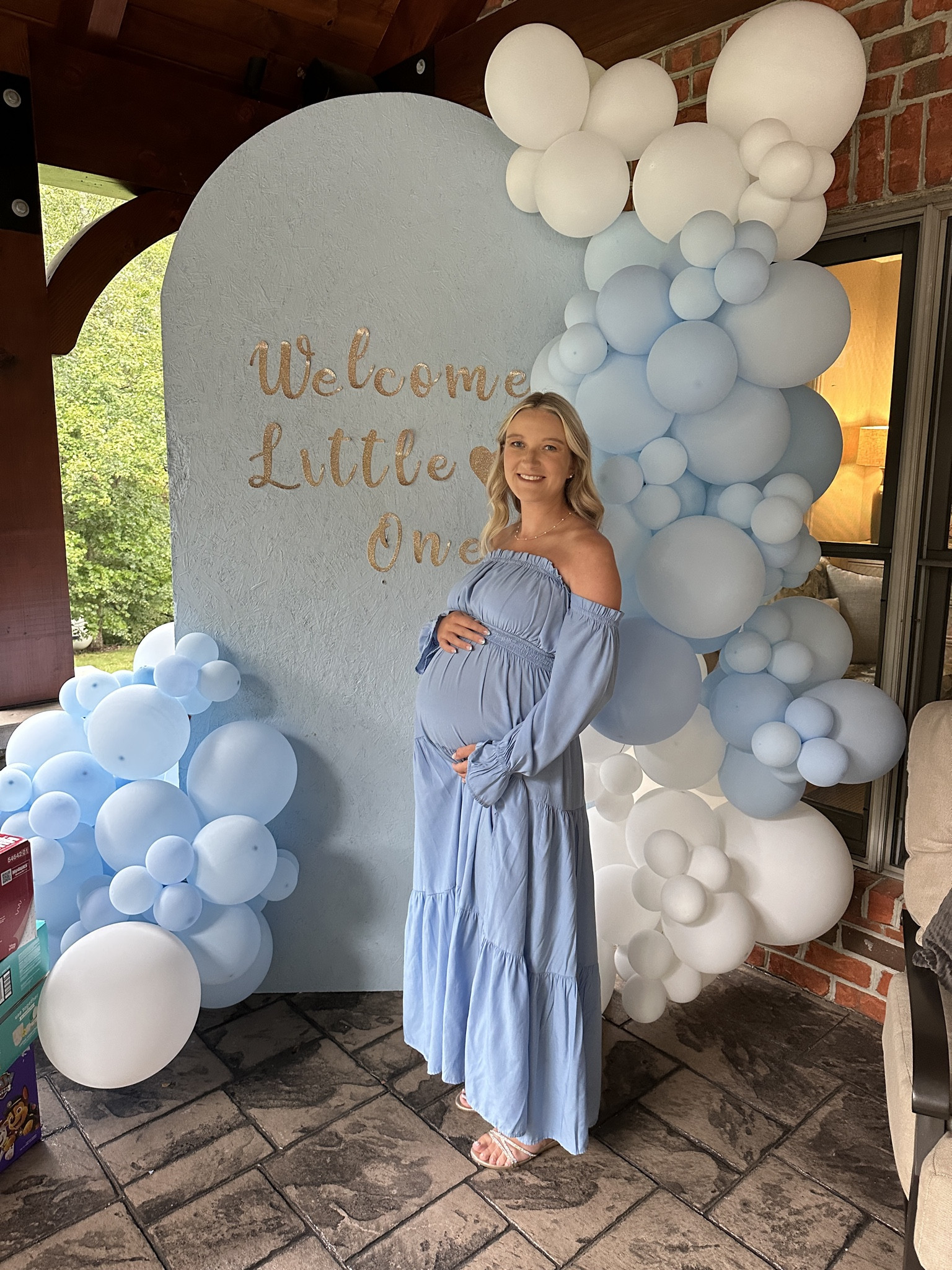 Obsessed with my baby shower dress! I was around 35 weeks and wearing a small. Comes in a bunch of different colors!! Also wearing a size 8 in the shoe. True to size.

#babyshower #babyshowerdress #babyboy #baby #babyshower 

#LTKBaby #LTKStyleTip #LTKBump