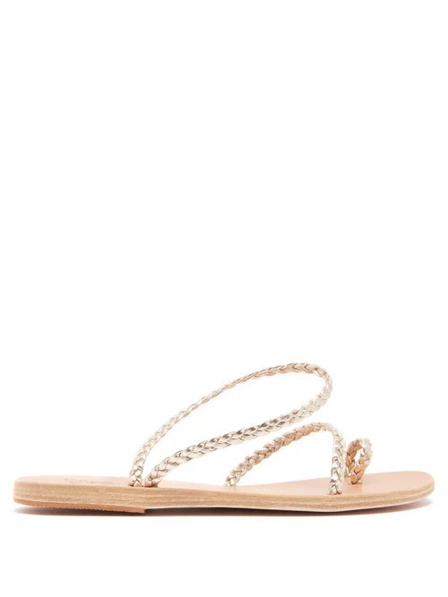 Ancient Greek Sandals - Eleftheria Braided Leather Sandals - Womens - Gold | Matches (US)