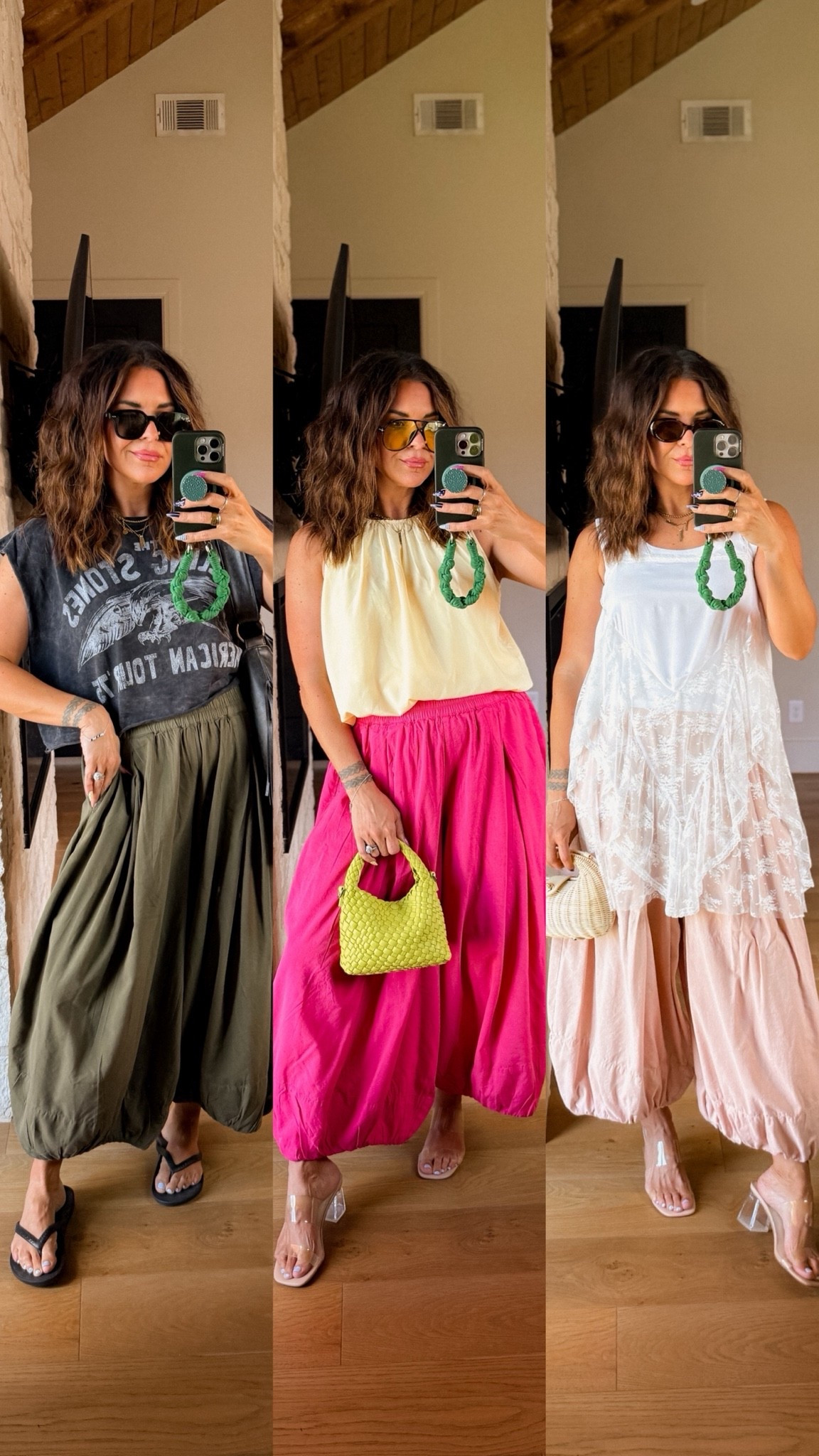Balloon Pants 6 Ways:
Pants: large
Tops: large
Yellow bubble top: XL

#LTKootd #LTKOver40 #LTKMidsize

#LTKOver40 #LTKMidsize #LTKootd
