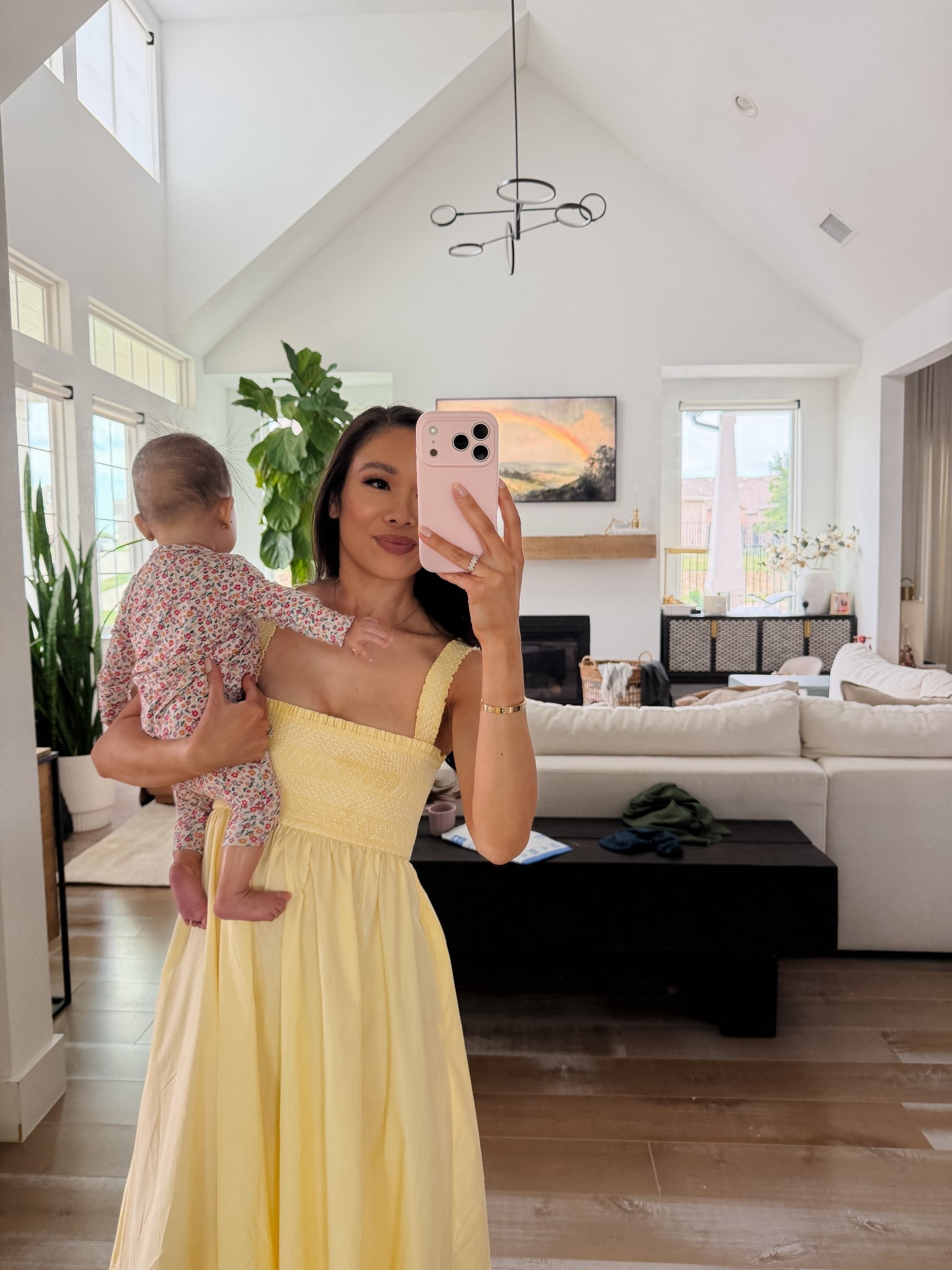 Love this nursing friendly dress that’s buy one get one 50% off! The straps are removable so you can also wear it as a skirt! Wearing  size XS. It is a bit tight in the bust, but stretches since it’s smocked all the way around. Cotton and has pockets! Perfect for moms and can be dressed up or down. 

#LTKmomlife #LTKSaleAlert