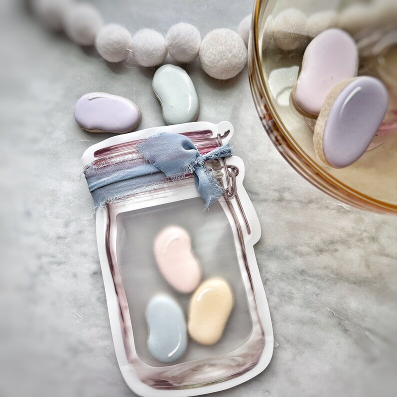6 Piece Mini Jelly Bean Set With Reusable Mason Jar Bag - Etsy | Etsy (US)