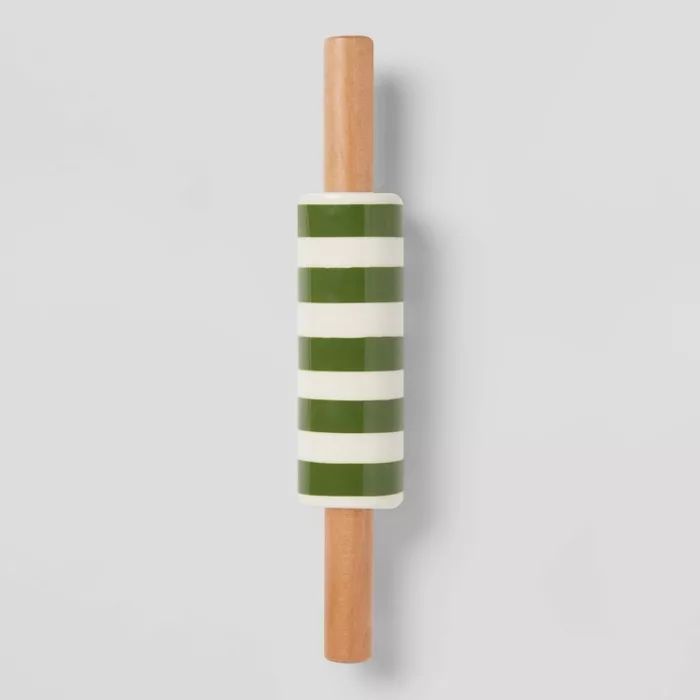 Stoneware Mini Striped Kitchen Rolling Pin - Threshold™ | Target