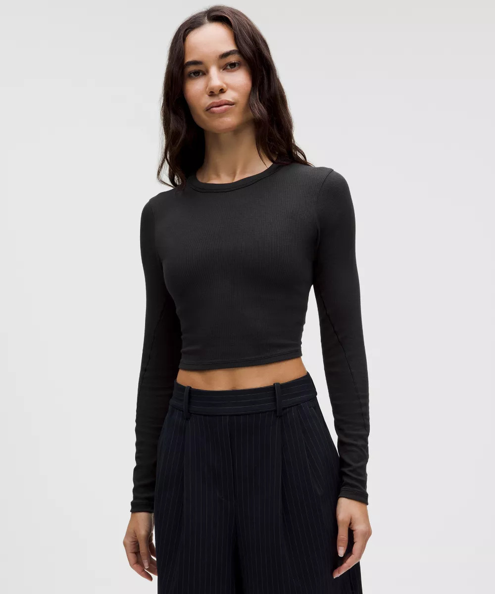 Hold Tight Straight-Hem Cropped Long-Sleeve Shirt | lululemon (AU)