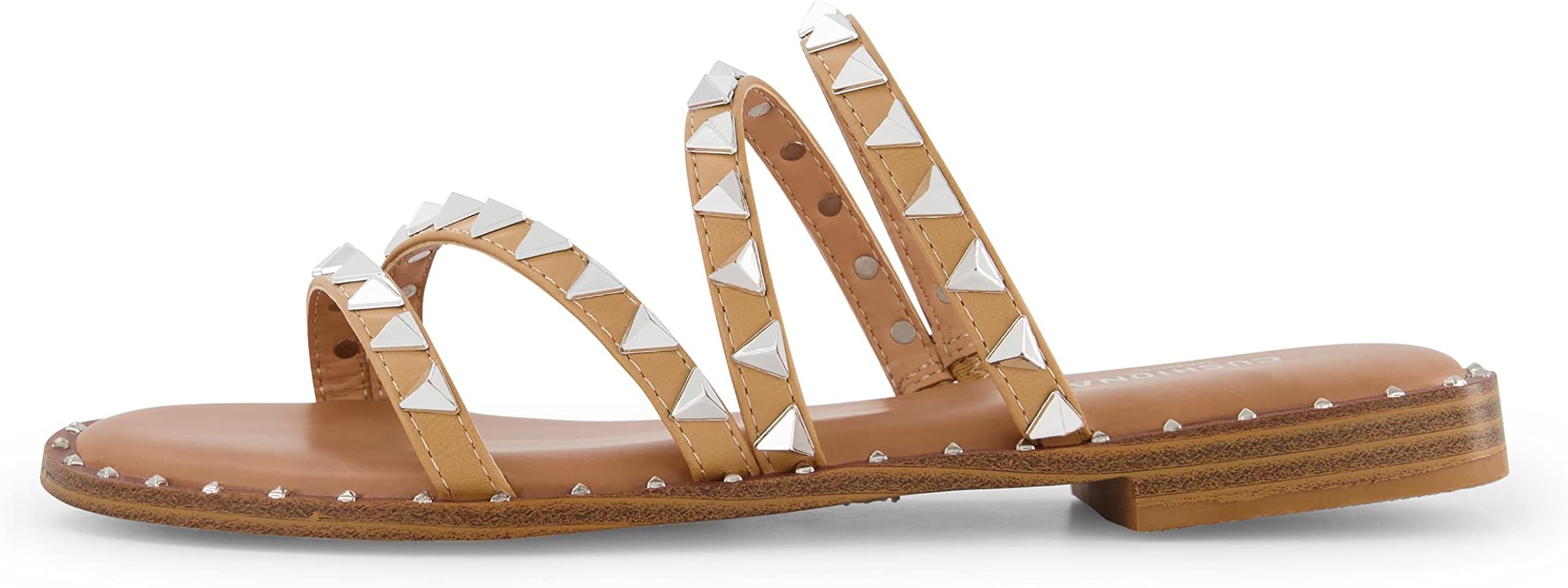 CUSHIONAIRE Women's Tonya Studded slide sandal with Memory Foam | Amazon (US)
