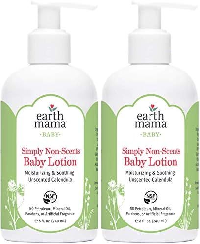 Amazon.com: Earth Mama Simply Non-Scents Baby Lotion with Organic Calendula, 8 Fl Oz, Pack of 2 :... | Amazon (US)