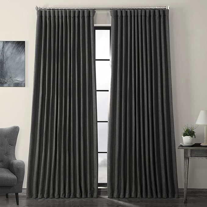 Amazon.com: HPD Half Price Drapes Extra Wide Linen Room Darkening Curtain (1 Panel) 100 X 96, BOC... | Amazon (US)